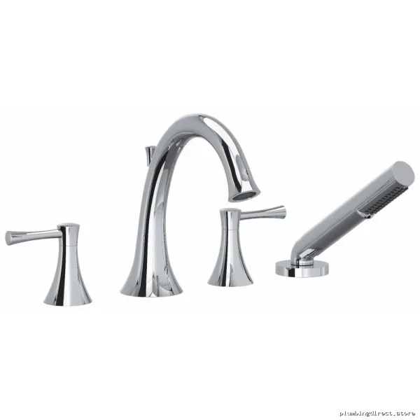 Chrome Lever Handle Deck Mount Tub Filler (4-Hole) - RIOBEL ED12LC