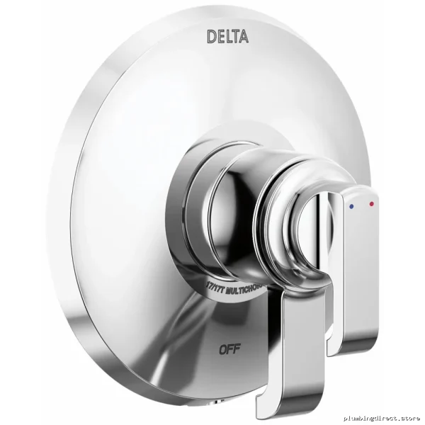 Delta T17089-PR Tetra 17 Series Chrome Valve Trim with Lumicoat Finish