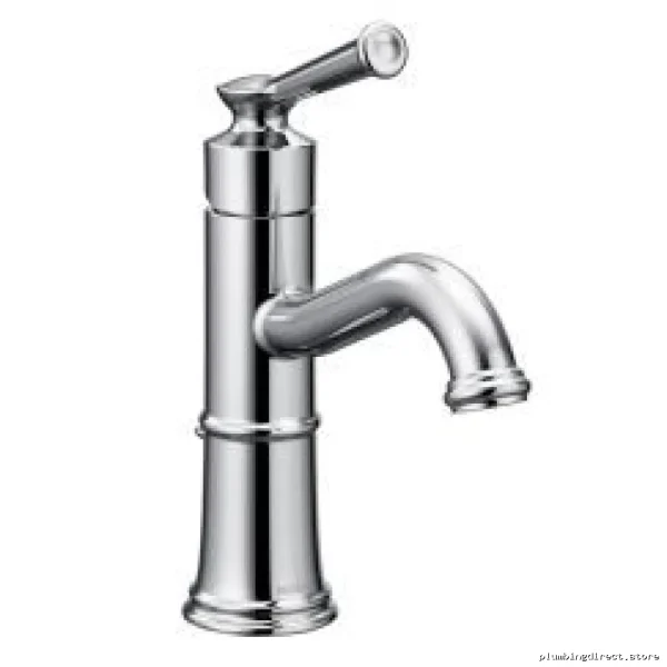 Modern Chrome Single-Hole Bathroom Faucet by Moen