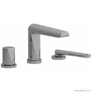 Chrome Parabola Tub Filler - Sleek 3-Hole Deck Mount