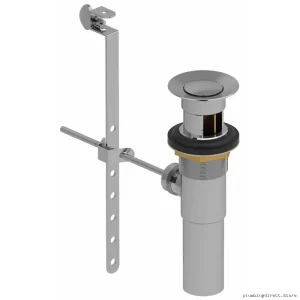 Chrome Pop-Up Bath Drain with Overflow - RIOBEL P170C Model