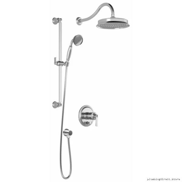 Rustik PB4 Chrome Pressure Balanced Shower System with Wall Arm – No Valve
