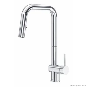 Chrome Pull-Down Kitchen Faucet with U-Shaped Spout RIOBEL AZSQ201C