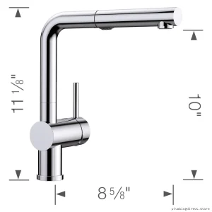 Chrome Pull-Out Spray Kitchen Faucet – Linus Model by Blanco