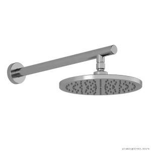 Chrome Rainfall Showerhead with Wall-Mounted Arm & Full Coverage Spray