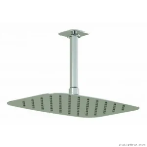 Chrome Rectangular Rainshower Head - High-Pressure Wide Spray Umani Premia 102862-110 Kalia
