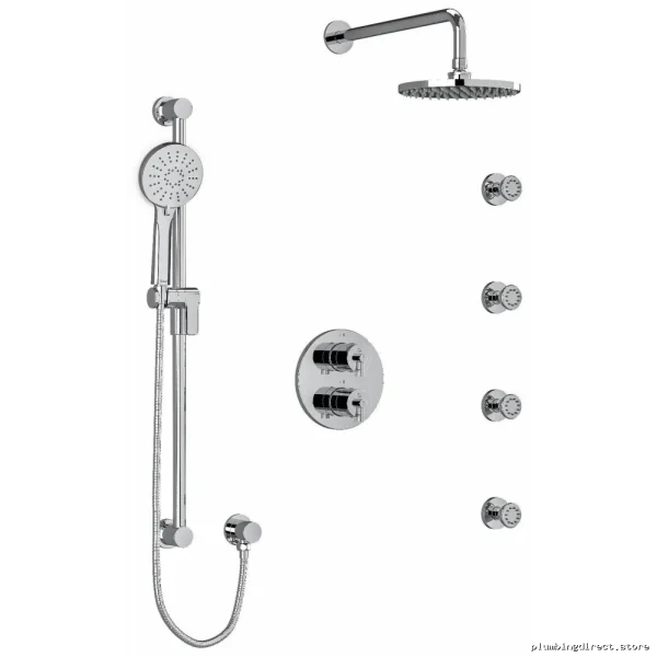 Chrome RIOBEL Thermostatic Shower Faucet Kit KIT446CSTMC