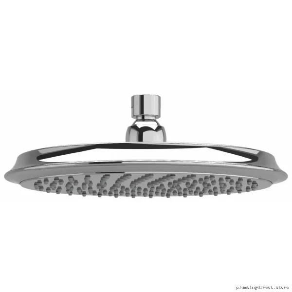 Chrome Round Rainfall Shower Head 9 Inch 1.8 GPM Water Saving RIOBEL