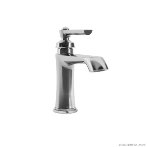 Chrome Single-Hole Bathroom Faucet No Drain Included | Kalia Rustik Model