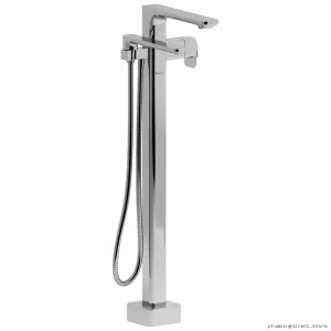 Chrome Single-Hole Floor-Mount Tub Faucet Trim | Modern Design - Equinox