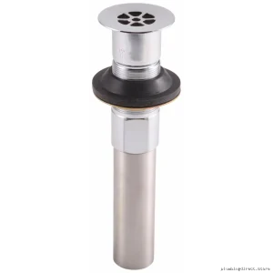 Chrome Bathroom Sink Drain Strainer Grid with Overflow Prevention - Delta RP47648