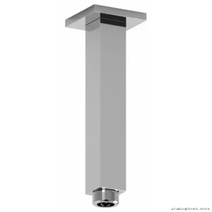 Chrome Six-Inch Ceiling-Mounted Shower Arm w/Square Escutcheon - RioBel