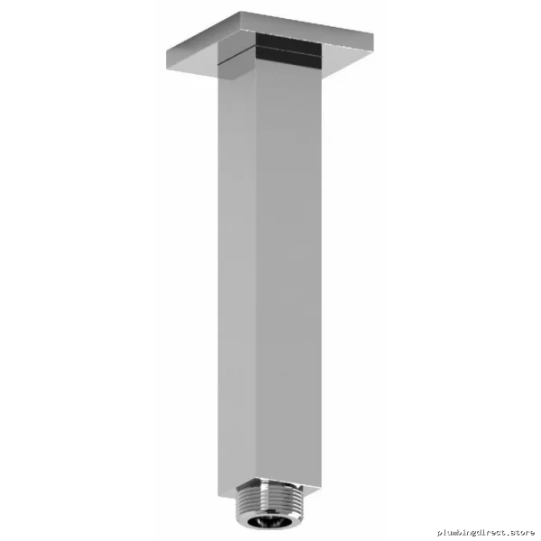 Chrome Six-Inch Ceiling-Mounted Shower Arm w/Square Escutcheon - RioBel