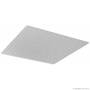 Chrome Square Rain Showerhead with 20-Inch Spray Area for Full Coverage - RIOBEL