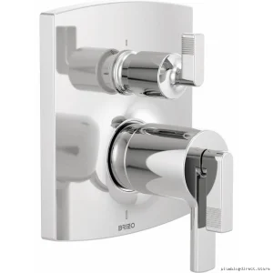 Chrome Thermostat Divertor Shower Valve with Lever & Diverter Handle - Brizo