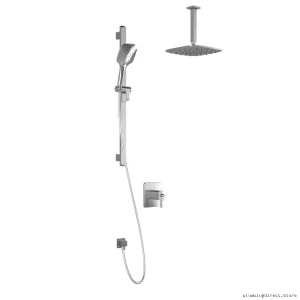 Thermostatic Coaxial Shower System with Vertical Ceiling Arm - Chrome Grafik TCD1 Plus