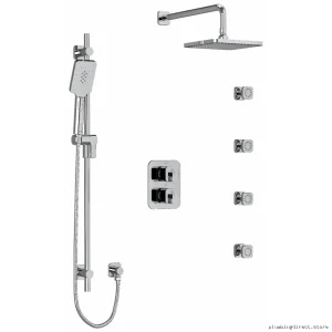 Chrome Thermostatic Shower Faucet with Anti-Scald & Easy Install - RIOBEL KIT446EQC