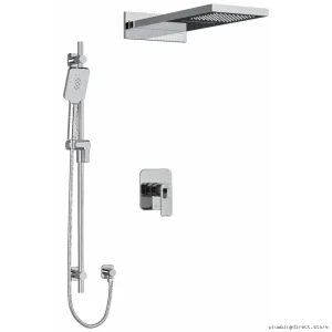 Chrome Thermostatic Shower Faucet with PEX-Compatible Temperature Control - RIOBEL KIT2745EQC-SPEX