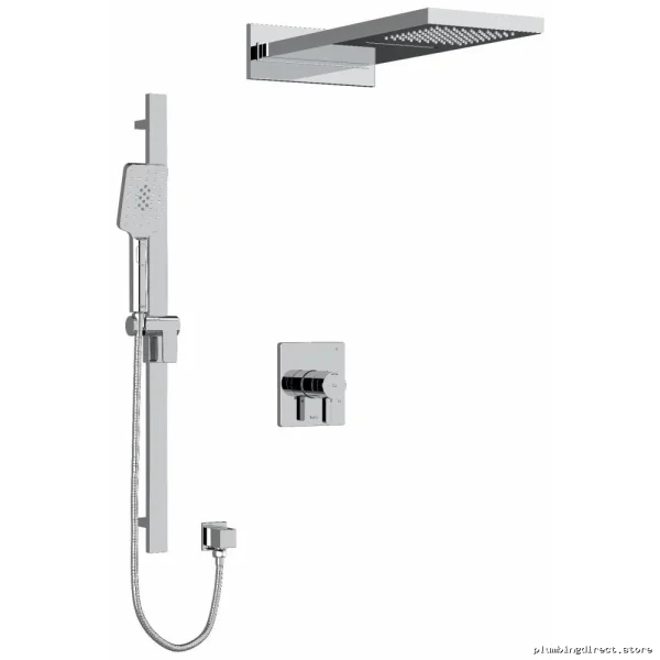 Chrome Thermostatic Shower Faucet with PEX Expansion for Easy Installation