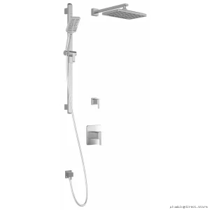Chrome Thermostatic Shower System with Wall Mount - Grafik TD Premia No Valve