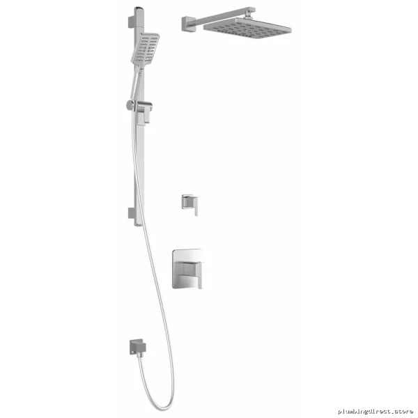 Chrome Thermostatic Shower System with Wall Mount - Grafik TD Premia No Valve