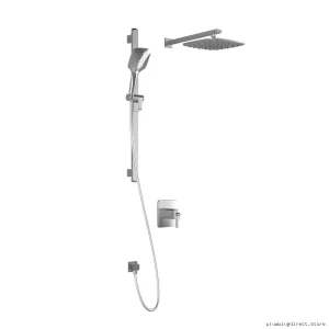Kalia BF1719-110-100 Chrome Thermostatic Shower System, Coaxial, Wall Arm, No Valve