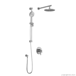 Chrome Thermostatic Coaxial Shower Valve with Wall Arm – RoundOne TC D Model BFKalia