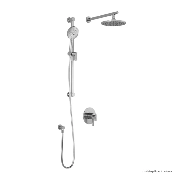 Chrome Thermostatic Coaxial Shower Valve with Wall Arm – RoundOne TC D Model BFKalia