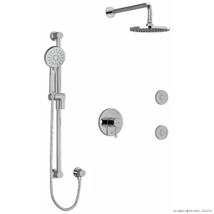 Modern Edge Thermostatic Shower Valve - Chrome PEX Kit KIT3545EDTMC-6-SPEX by RIOBEL