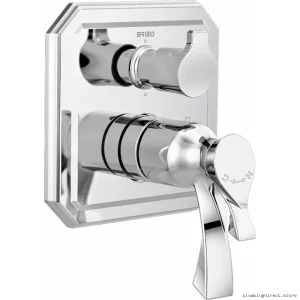 Chrome Thermostatic Valve Trim with 6-Way Diverter - Temperature Control & Water Conservation Features