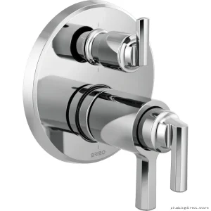 Chrome Thermostatic Valve Trim with Multi-Fxn Diverter & Temperature Control