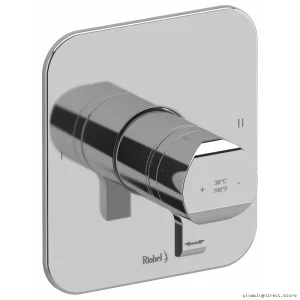 RIOBEL 2-Function Chrome Thermostatic Valve Trim - TSA44C