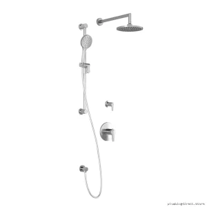 Kontour TD2 Chrome Thermostatic Shower System with Wall-Mounted Design - BF1432-110 Kalia