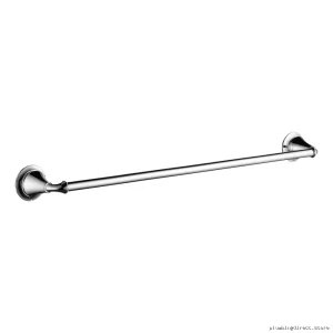Chrome 24-Inch Towel Rack - Modern Bathroom Storage with Stainless Steel Finish