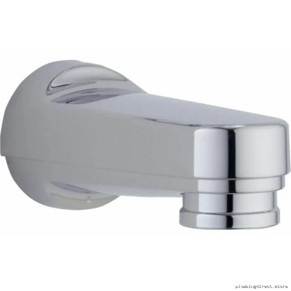 Chrome Tub Faucet Spout - Slip-On Installation & Pull-Down Diverter