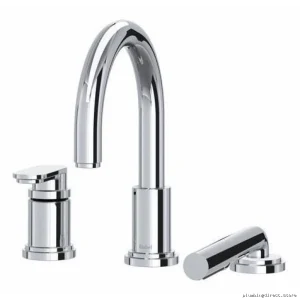 Chrome Tub Filler Faucet - Arca RIOBEL 3-Hole Deck Mount
