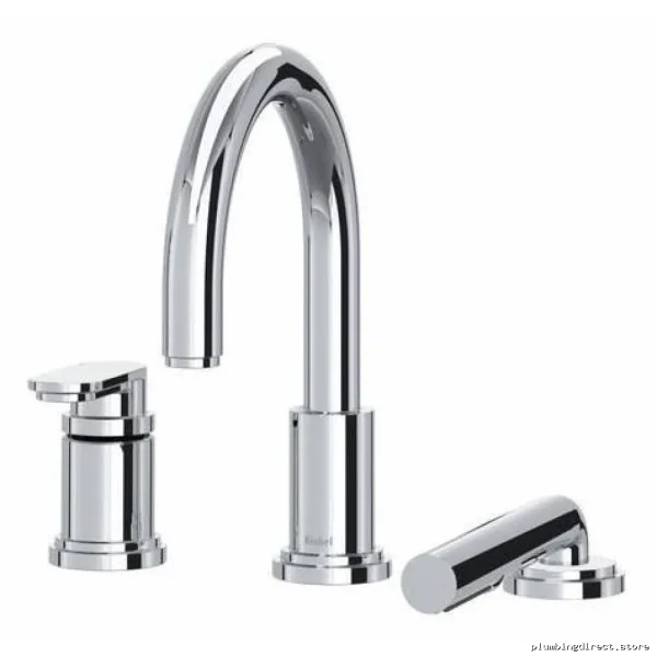 Chrome Tub Filler Faucet - Arca RIOBEL 3-Hole Deck Mount