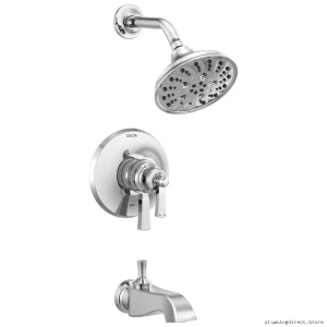 Chrome Tub and Shower Trim - Dorval Monitor Series 17 Standalone Finish T17456 Delta