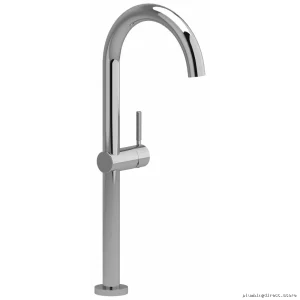 Chrome Vessel Sink Faucet with Knurled Handle - Single-Hole Mount 1.2 GPM RL01KNC RIOBEL