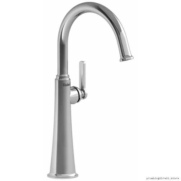 Chrome Single Hole Vessel Sink Faucet w/ C-Spout & J-Handle - 1.2 GPM