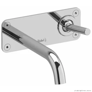 Chrome Bathroom Wall Mount Faucet with Joystick Handle - 1.2 GPM Low-Flow, Easy Control | RIOBEL RU11C