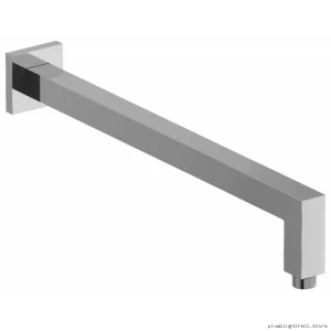 16" Chrome Wall Mount Shower Arm with Square Escutcheon - RIOBEL 543C