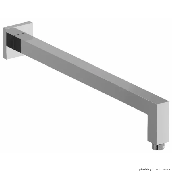 16" Chrome Wall Mount Shower Arm with Square Escutcheon - RIOBEL 543C