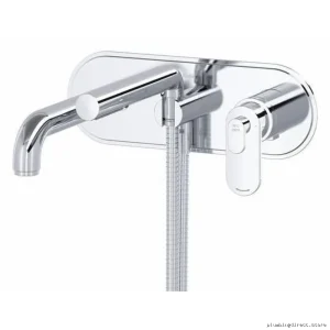 Stylish Chrome Wall Mount Tub Filler Trim (TAA21C) | RIOBEL