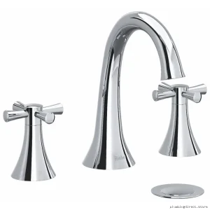 Chrome Widespread Bathroom Faucet with Cross Handles - Water-Saving 1.5 GPM