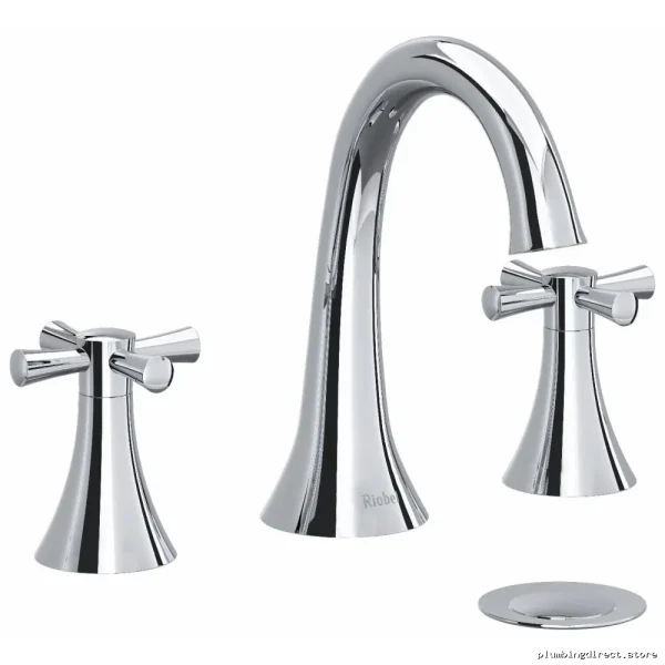 Chrome Widespread Bathroom Faucet with Cross Handles - Water-Saving 1.5 GPM