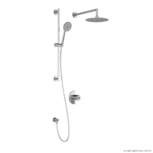 Cite TCD1 Chrome Thermostatic Coaxial Shower System with Wall Arm (No Valve) - Kalia BF1717-110