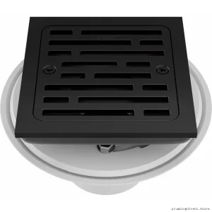 Clog-Resistant 4-Tile In Square Shower Drain - Matte Black Finish Brizo BT062415-BL
