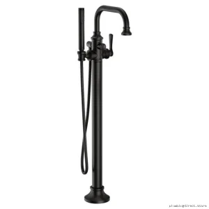 Colinet Floor Mount Tub & Shower Filler w/ Handshower Trim - Matte Black S44507BL