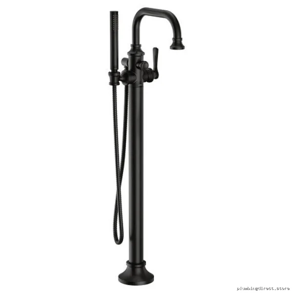 Colinet Floor Mount Tub & Shower Filler w/ Handshower Trim - Matte Black S44507BL